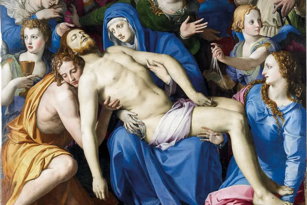 Déploration sur le Christ mort, Agnolo Bronzino. Musée des Beaux-Arts de Besançon.